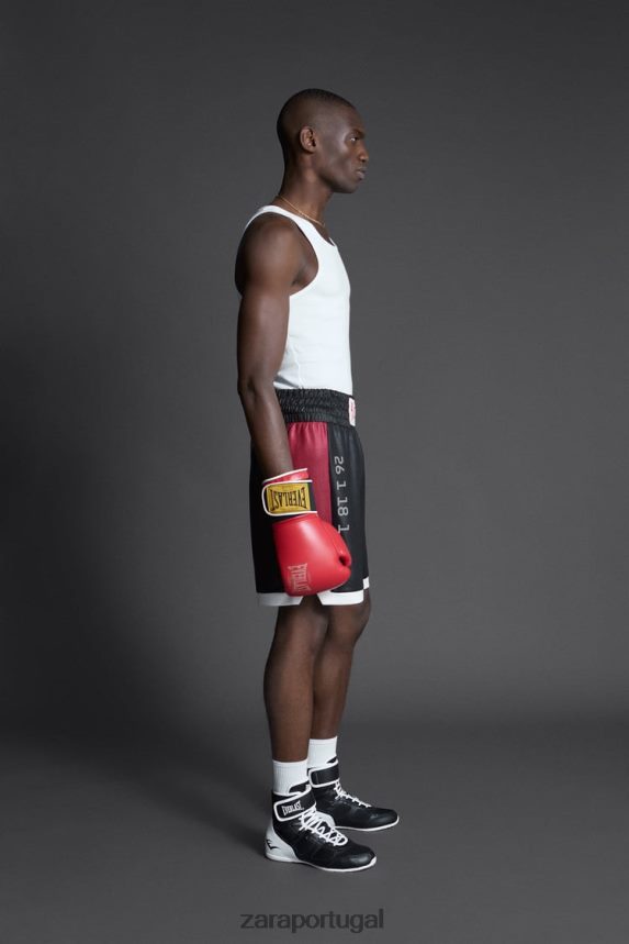 shorts de boxe eternos homens Zara preto Z2080L1236 roupas