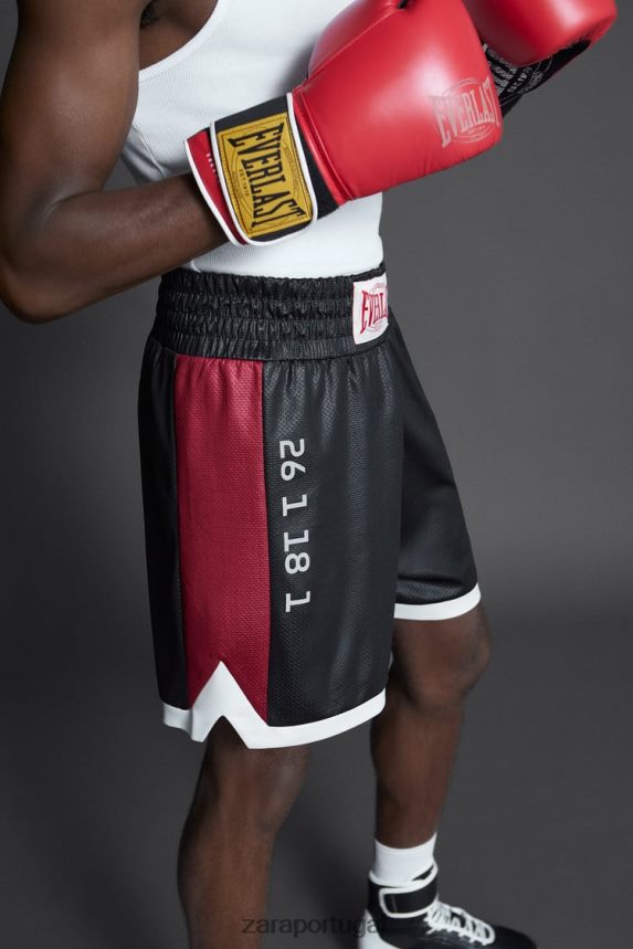shorts de boxe eternos homens Zara preto Z2080L1236 roupas