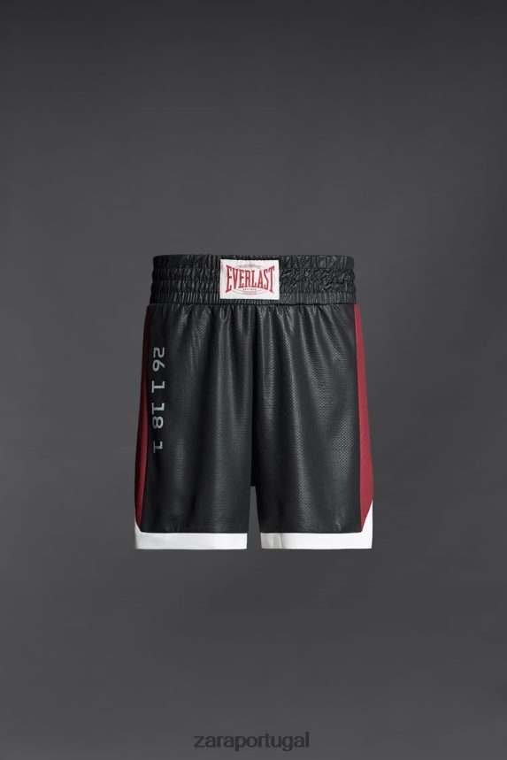 shorts de boxe eternos homens Zara preto Z2080L1236 roupas