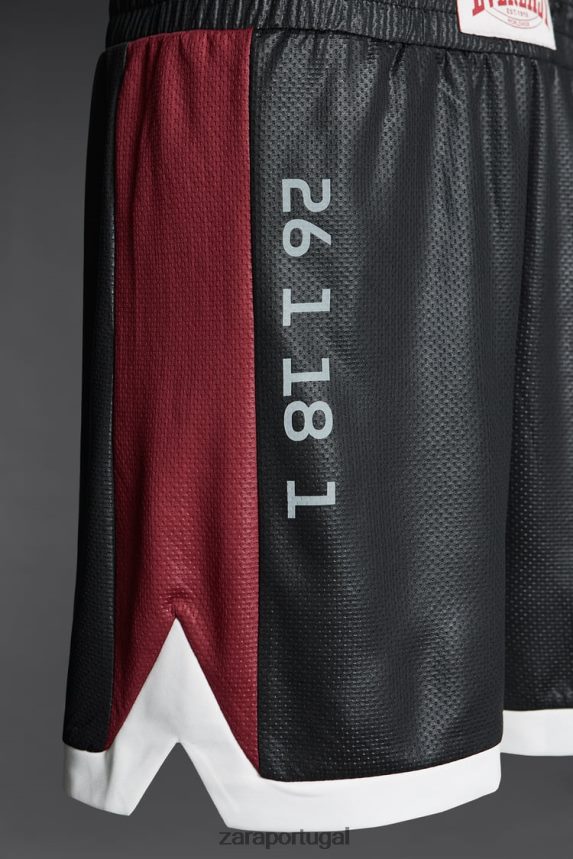 shorts de boxe eternos homens Zara preto Z2080L1236 roupas