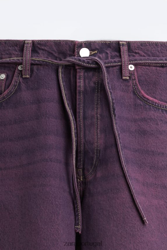 shorts jeans largos homens Zara rosa Z2080L1240 roupas