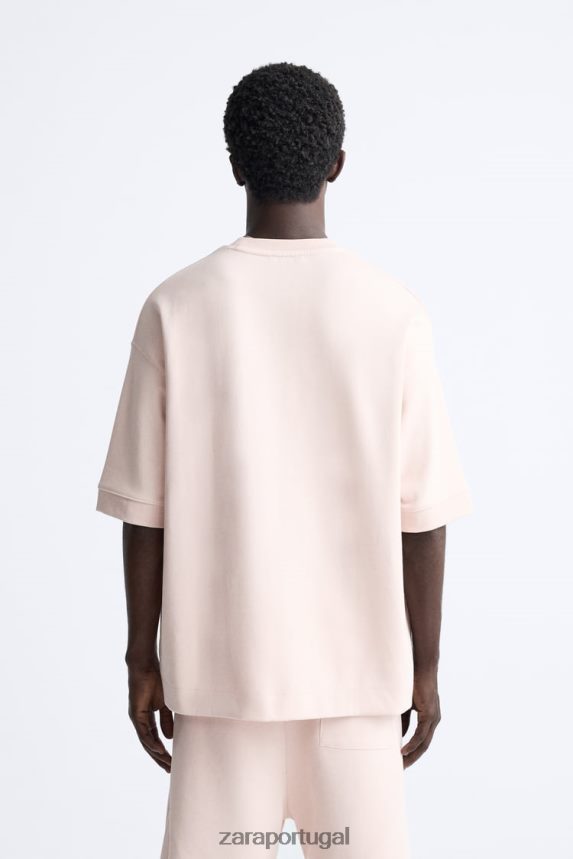moletom premium homens Zara rosa pastel Z2080L1081 roupas