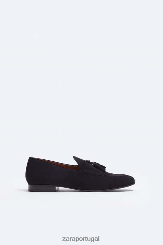 mocassins de camurça homens Zara azul Z2080L1275 calçados
