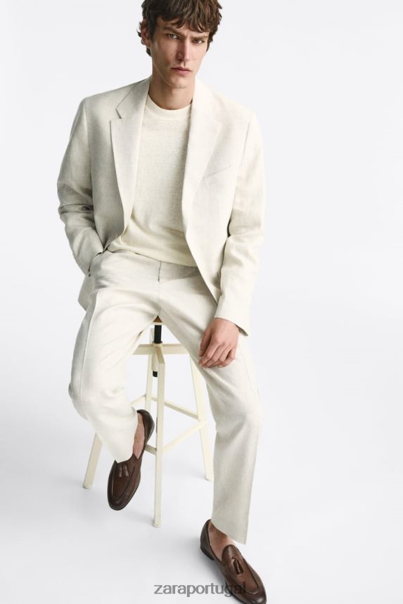 mocassins de couro macio com borla homens Zara marrom Z2080L1274 calçados