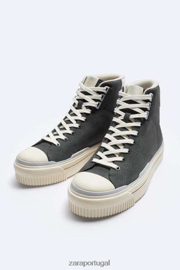 tênis cano alto com sola grossa homens Zara multicolorido Z2080L1255 calçados