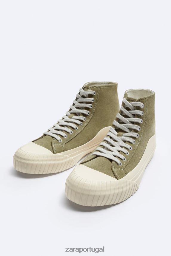tênis cano alto em camurça homens Zara original Z2080L1256 calçados