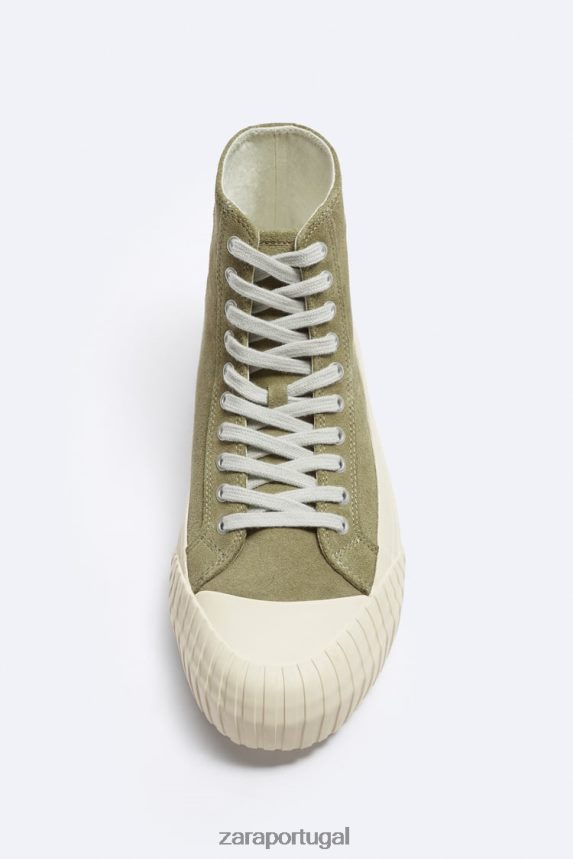 tênis cano alto em camurça homens Zara original Z2080L1256 calçados