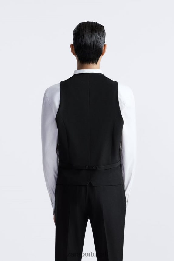 colete fino homens Zara preto Z2080L1166 roupas