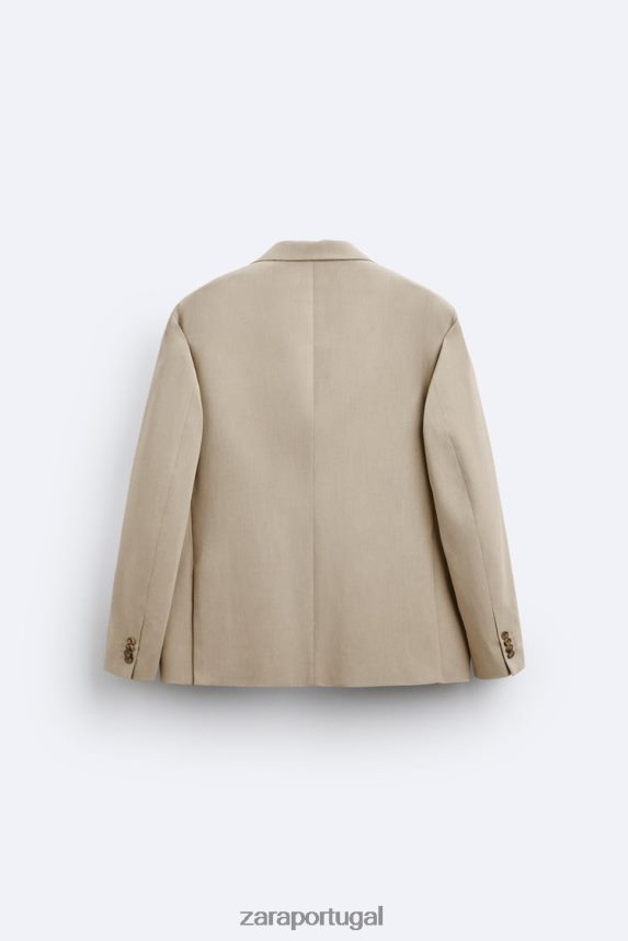 paletó texturizado homens Zara bronzeado leve Z2080L1141 roupas