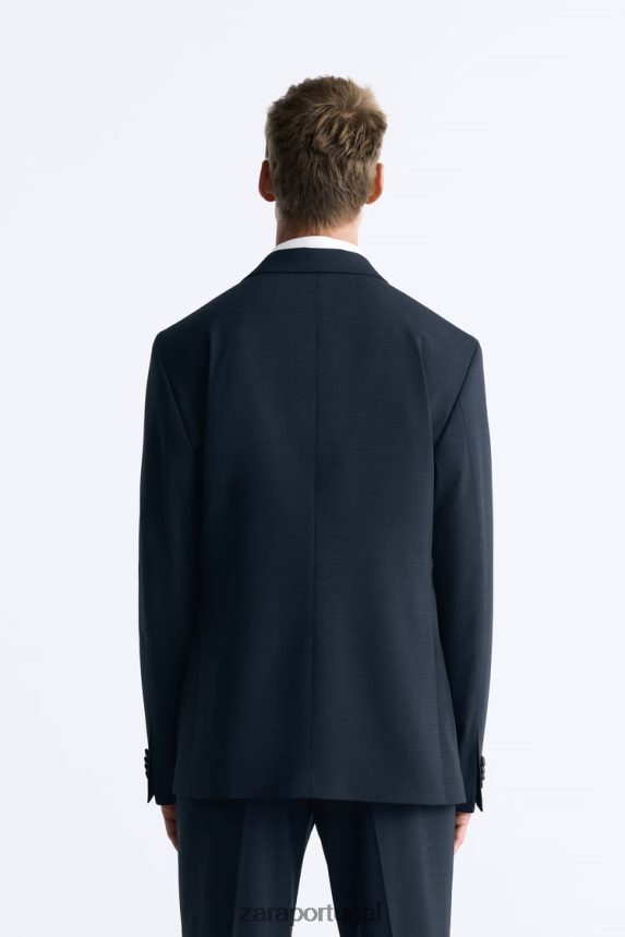 paletó xadrez homens Zara azul-marinho Z2080L1163 roupas