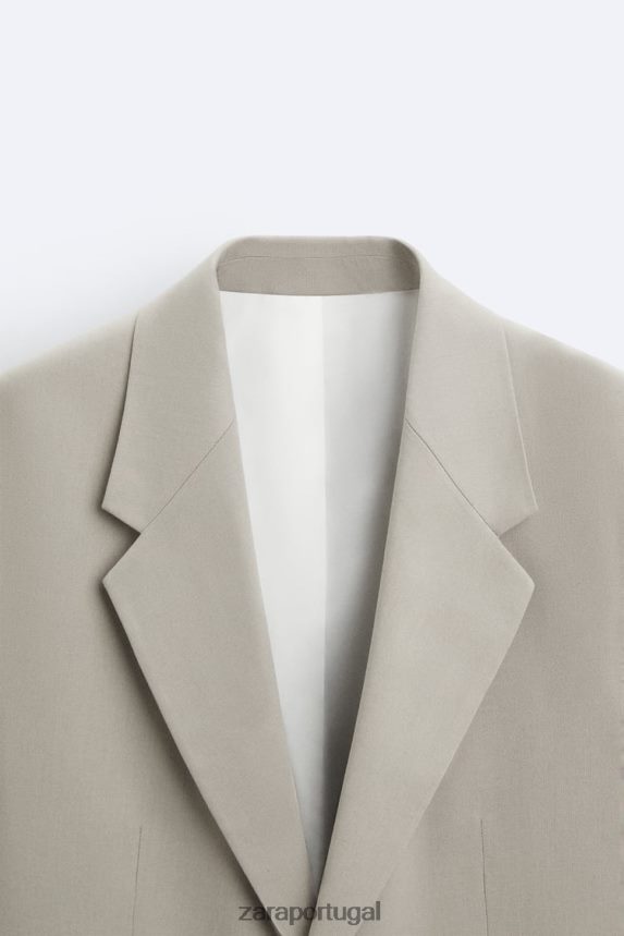 terno de ajuste relaxado homens Zara vison Z2080L1161 roupas