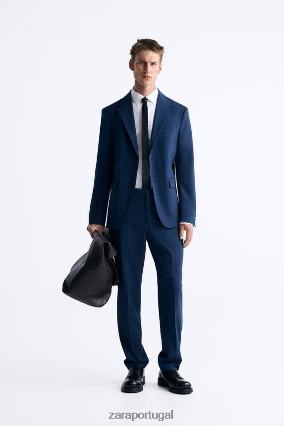 terno houndstooth homens Zara azulado Z2080L1165 roupas