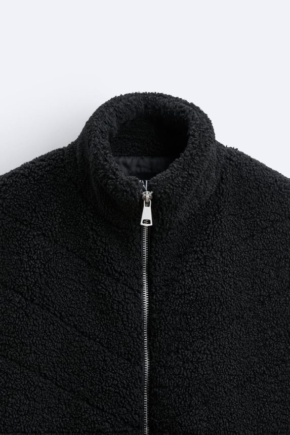 colete de lã homens Zara preto Z2080L1111 roupas
