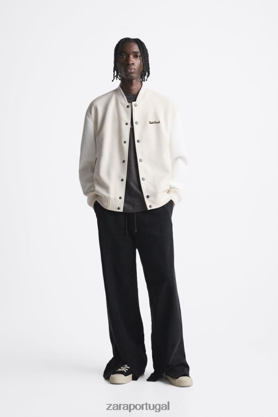 jaqueta bomber bordada homens Zara marrom acinzentado Z2080L1134 roupas