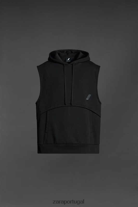 moletom para treino de boxeador homens Zara preto Z2080L1049 roupas