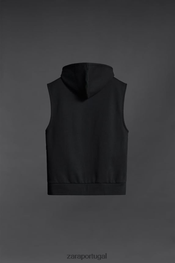 moletom para treino de boxeador homens Zara preto Z2080L1049 roupas