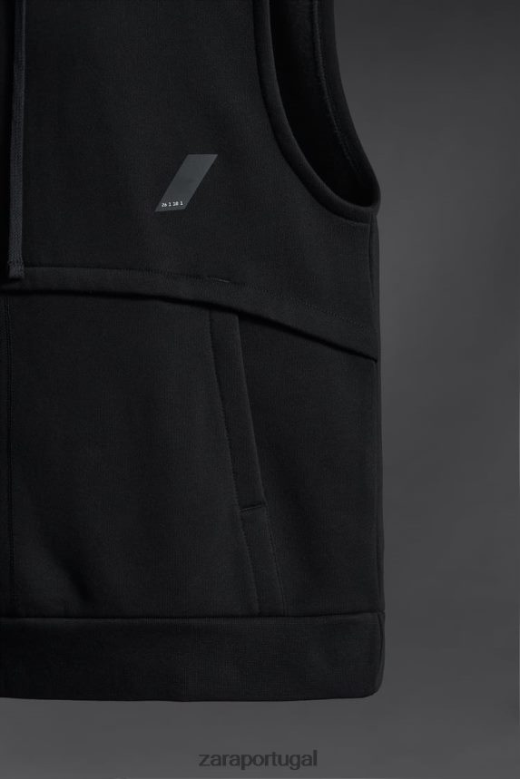 moletom para treino de boxeador homens Zara preto Z2080L1049 roupas