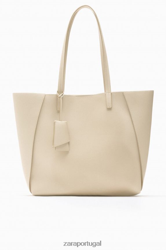 bolsa compartimentada mulheres Zara cru Z2080L746 acessórios