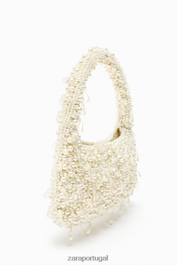 bolsa de ombro pérola mulheres Zara original Z2080L754 acessórios