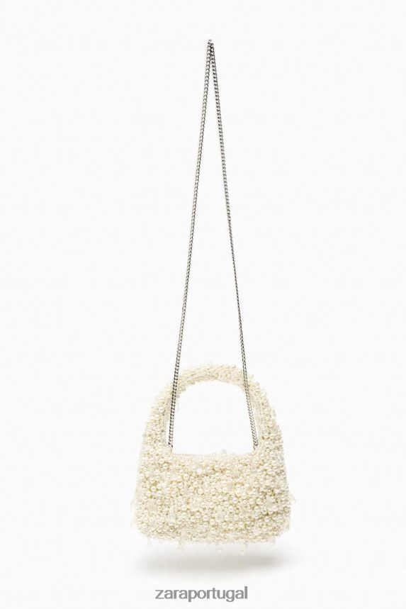 bolsa de ombro pérola mulheres Zara original Z2080L754 acessórios