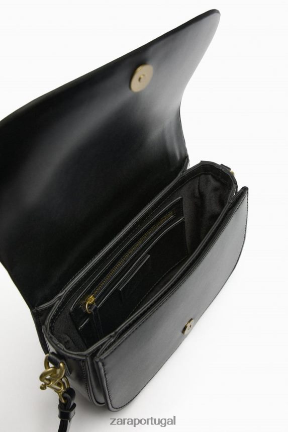 bolsa transversal mulheres Zara preto Z2080L751 acessórios