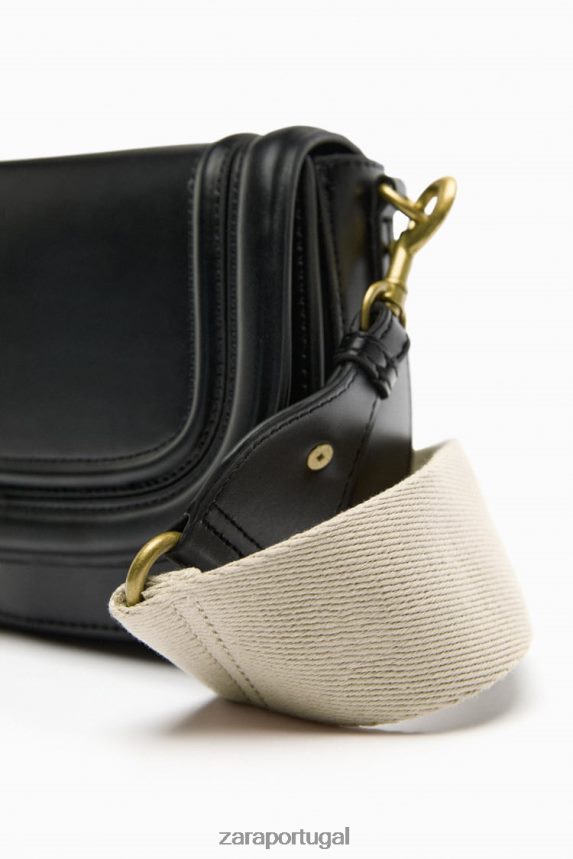 bolsa transversal mulheres Zara preto Z2080L751 acessórios