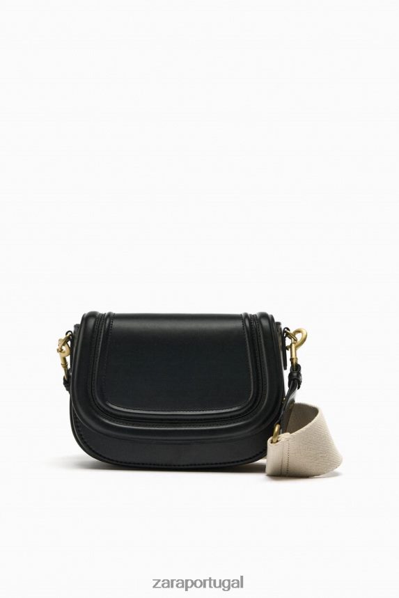 bolsa transversal mulheres Zara preto Z2080L751 acessórios