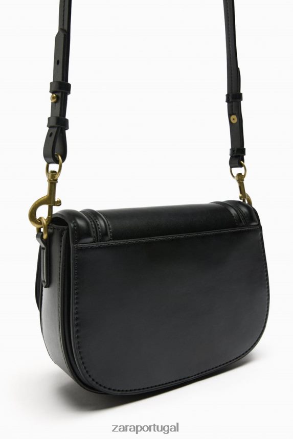 bolsa transversal mulheres Zara preto Z2080L751 acessórios