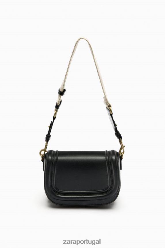 bolsa transversal mulheres Zara preto Z2080L751 acessórios