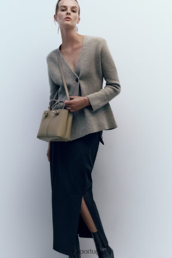 mini bolsa urbana mulheres Zara cinza Z2080L742 acessórios