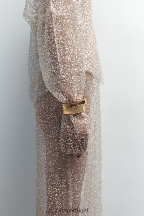 pacote de pulseiras rígidas mulheres Zara dourado Z2080L766 acessórios