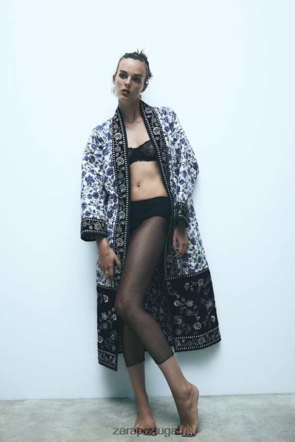 leggings de renda mulheres Zara preto Z2080L497 roupas