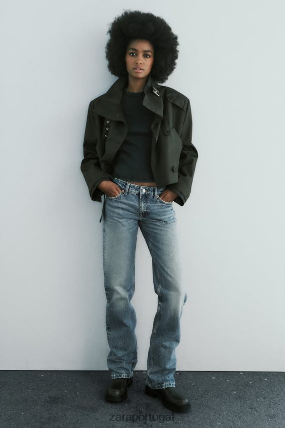 calça jeans trf cintura baixa mulheres Zara azul Z2080L510 roupas