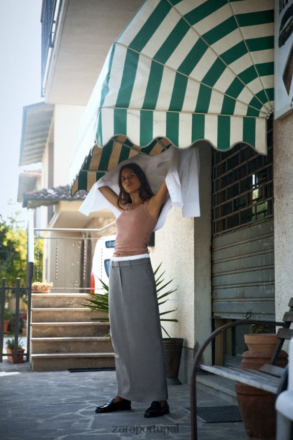 saia boxer mista mulheres Zara cinza Z2080L630 roupas