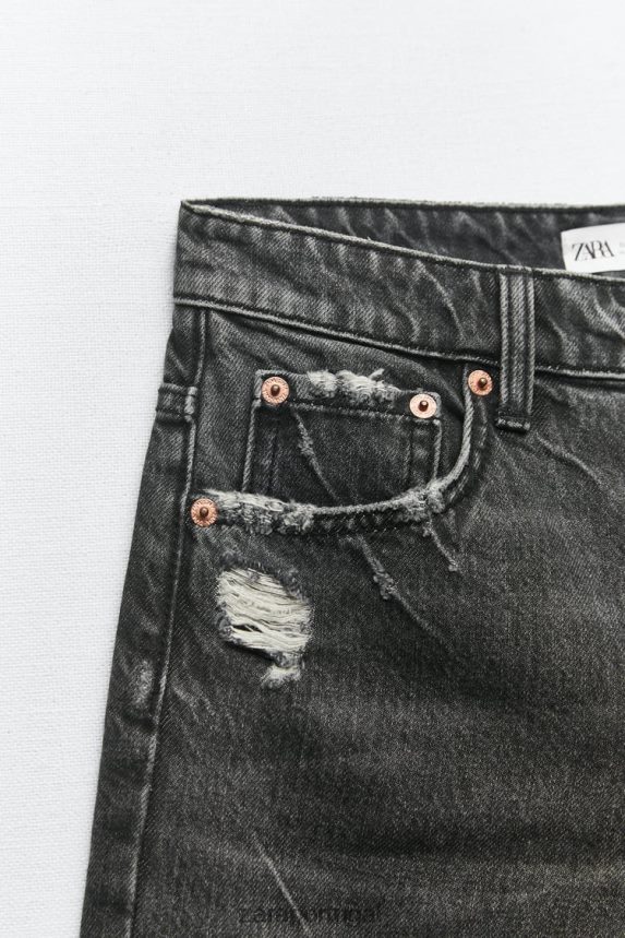 short jeans folgado trf mulheres Zara cinza antracite Z2080L558 roupas