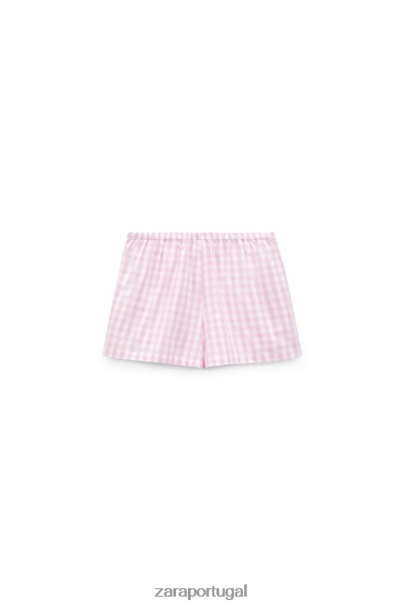shorts barbie matel mulheres Zara rosa/branco Z2080L570 roupas