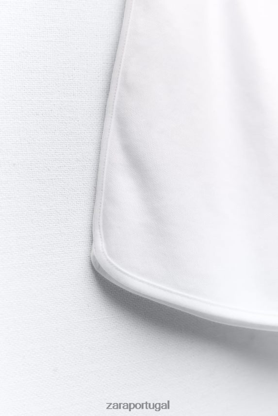 shorts pesados ​​de algodão mulheres Zara branco Z2080L562 roupas