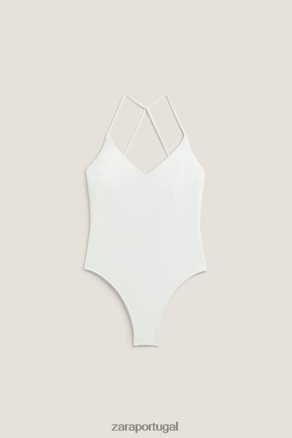 maiô simples mulheres Zara cru Z2080L1822 roupas