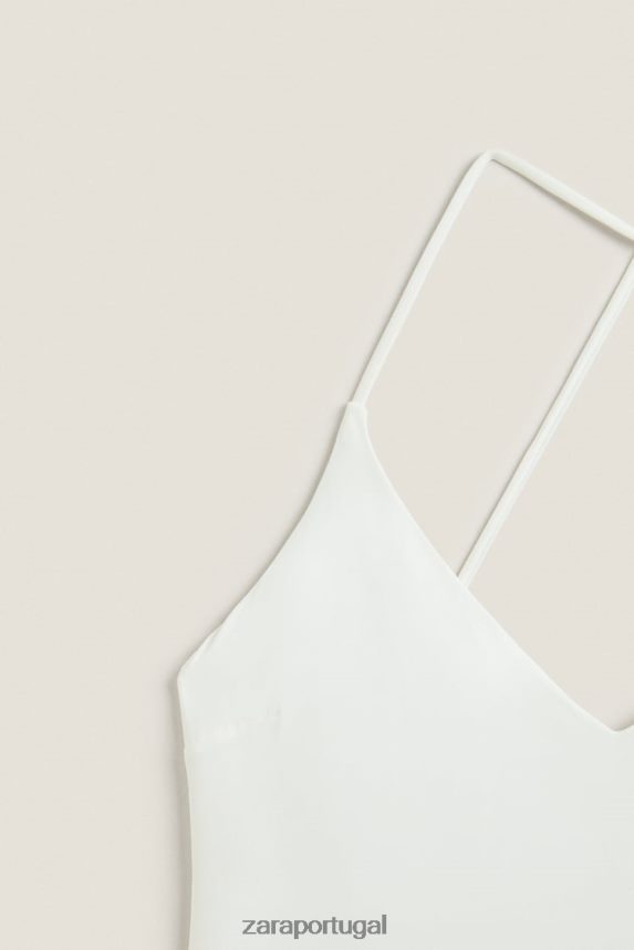 maiô simples mulheres Zara cru Z2080L1822 roupas