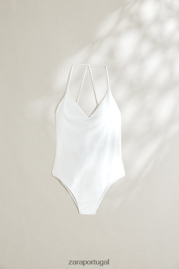 maiô simples mulheres Zara cru Z2080L1822 roupas