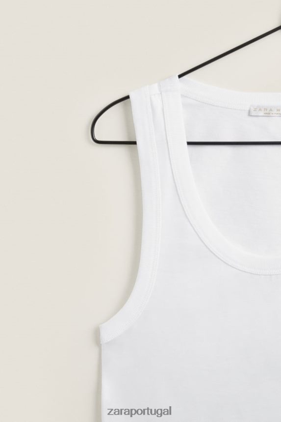regata mulheres Zara branco Z2080L1813 roupas