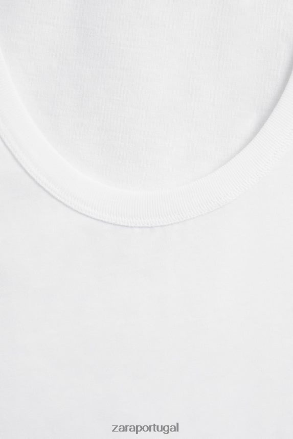 regata mulheres Zara branco Z2080L1813 roupas