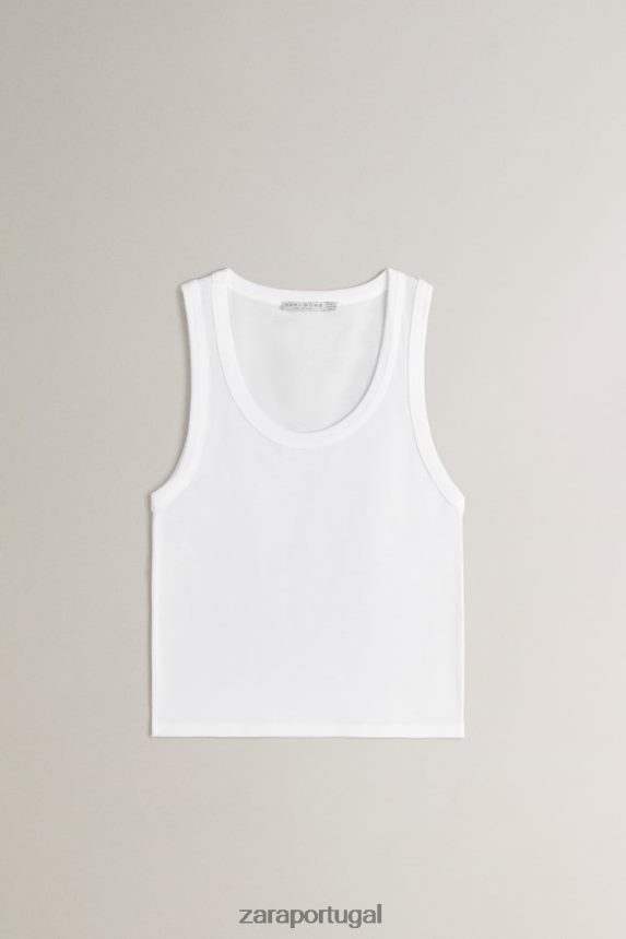 regata mulheres Zara branco Z2080L1813 roupas
