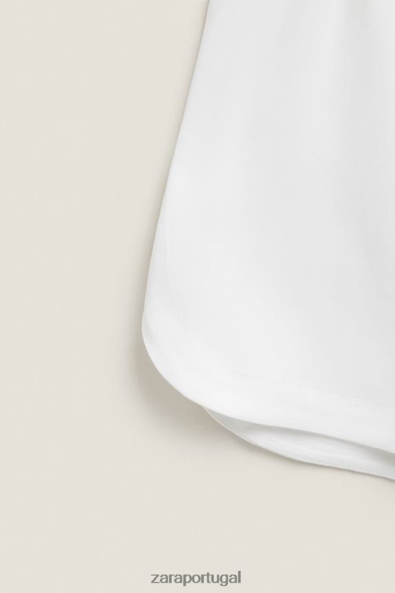 shorts de toque suave mulheres Zara branco Z2080L1811 roupas