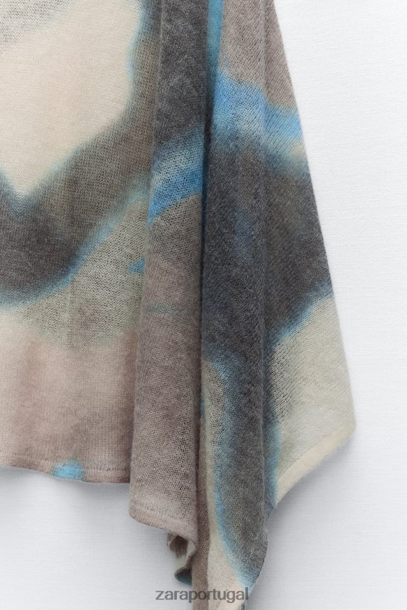 vestido de tricô tie-dye mulheres Zara multicolorido Z2080L477 roupas