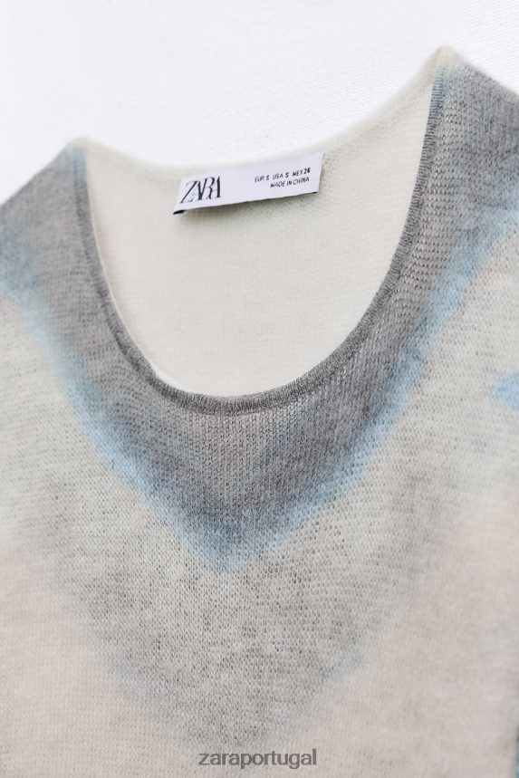 vestido de tricô tie-dye mulheres Zara multicolorido Z2080L477 roupas