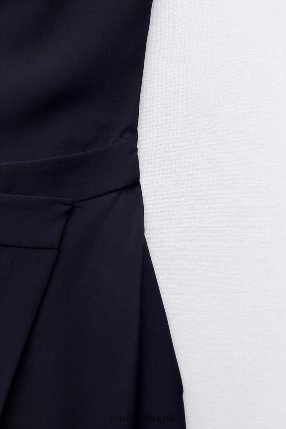 macacão longo com calça sarongue mulheres Zara azul-marinho Z2080L225 roupas