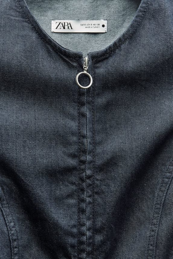 vestido jeans assimétrico coleção zw mulheres Zara azul Z2080L239 roupas