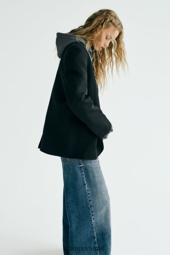 blazer básico mulheres Zara preto Z2080L148 roupas