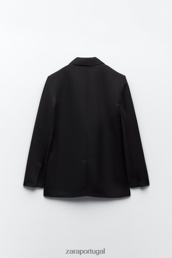 blazer básico mulheres Zara preto Z2080L148 roupas